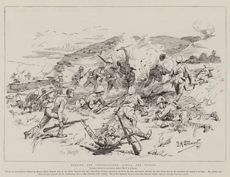 Dublins and Inniskillings across the Tugela